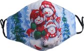 Mondkapje Kerst | Wasbaar mondkapje | Gezichtkapje | Uitwasbaar | Niet-medisch | Kerstcadeau | Mondkapje geschikt voor openbare ruimtes| Kerstsfeer | Sneeuwpop familie | Unisex |