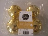 4 kerstballen goud glans 67 mm