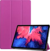 Tablet Hoes voor Lenovo Tab P11 - Tri-Fold Book Case - Cover met Auto/Wake Functie - Paars