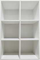 Bibliothèque Compartiment 6 compartiments - Armoire à compartiments - Armoire murale - Blanc