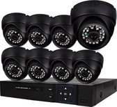 Teceye - Camera beveiliging systeem - Met Opslag - Bekabeld - Voor Buiten - 8 Camera's - Compleet Systeem - Met 500GB