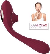 ME'ADAM 3 in 1 Vibrator - Geribbelde Eikel - Bordeaux rood