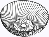 MaxxHome Fruitschaal - Mesh Wire mand - zwart - 30cm