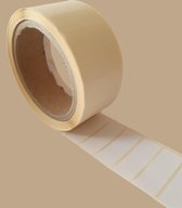 Blanco etiketten op rol - 40 x 15 mm rechthoek - mat wit papier