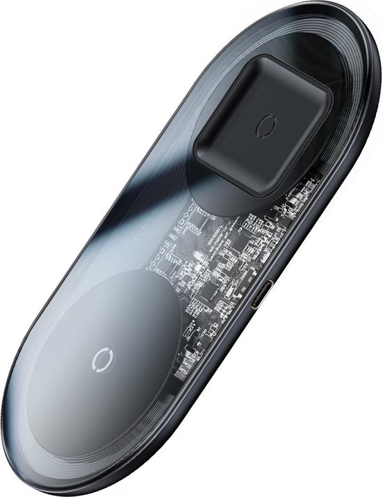 Paleis Duur weggooien Baseus 2 in 1 Wireless Charger | Dubbele Draadloze oplader 15W voor  Smartphone +... | bol.com