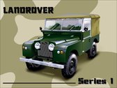 Landrover, wand- reclamebord 40x30cm