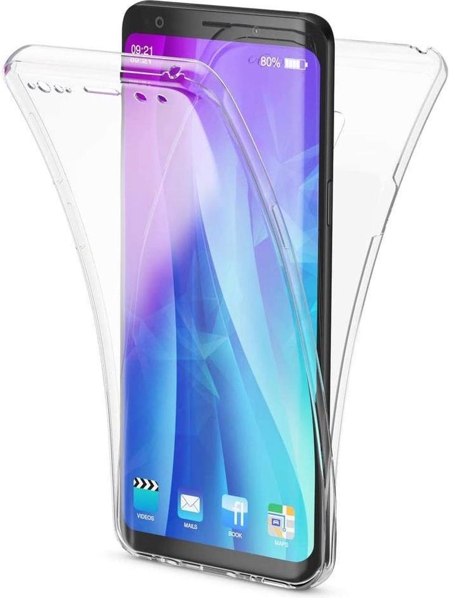 Geschikt voor Samsung Galaxy S9 Plus Hoesje - Transparant 360 Case + Screenprotector