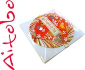 Rechtstreeks uit Japan handgeschept / met hand zeefdruk aangebracht Japans origami papier pakket (Chiyo 20 vel + 20 effen vel 6 x 6 cm)