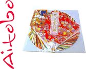 Rechtstreeks uit Japan handgeschept / met hand zeefdruk aangebracht Japans origami papier pakket (Chiyo 20 vel + 20 effen vel 10 x 10 cm)