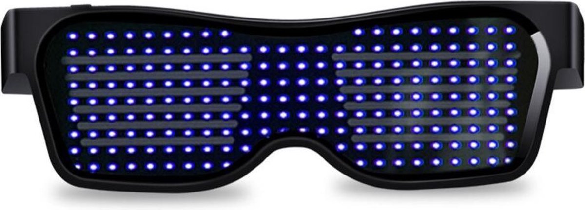 Bluetooth LED Bril - Bluetooth Eyeglasses - LED Bril Blauw