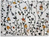 Tuinposter – Draadjes met Bloemen - 40x30cm Foto op Tuinposter  (wanddecoratie voor buiten en binnen)