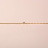 Single diamond baby armband gold plated