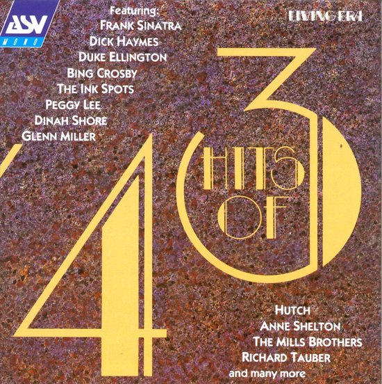 Albumhoes met de titel '43 Hits of', featuring Frank Sinatra, Duke Ellington, Bing Crosby en vele anderen. Mono, Living Era.