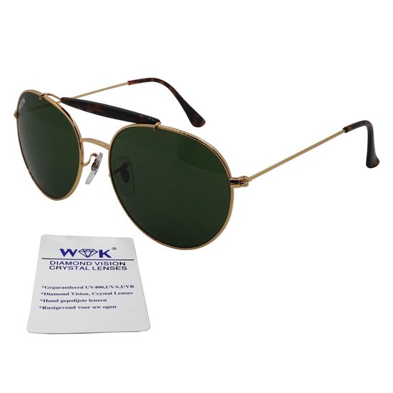 Panther WK Aviator Ambachtelijk geslepen lens van natuur crystal met een  green base, | bol.com