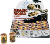 van Manen - Jurassic World Putty - 1 potje slijm met mini Dinosaurus figuurtje assorti