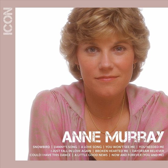 Icon Anne Murray albumcover met portret van Anne Murray in een roze blouse.