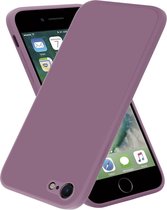 geschikt voor Apple iPhone SE 2020 vierkante silicone case - bordeaux