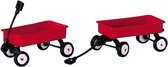 Lemax - Red Wagons -  Set Of 2 - Kersthuisjes & Kerstdorpen