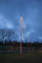 Gouden vlaggenmast verlichting 7meter - 360leds