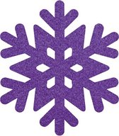Sneeuwvlok 3 vilt onderzetters  - Paars - 6 stuks - ø 9,5 cm - Kerst onderzetter - Tafeldecoratie - Glas onderzetter - Cadeau - Woondecoratie - Tafelbescherming - Onderzetters voor