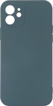 Shop4 - iPhone 12 mini Hoesje - Back Case Mat Cyaan Blauw