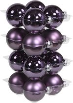 huichelarij Uitlijnen Teleurgesteld 16x Paarse glazen kerstballen 8 cm - mat/glans - Kerstboomversiering paars  | bol.com