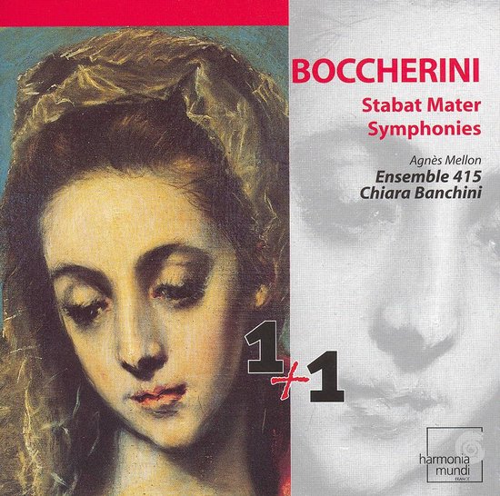 Albumhoes met schilderij van Maria, tekst: BOCCHERINI Stabat Mater Symphonies Agnès Mellon Ensemble 415 Chiara Banchini