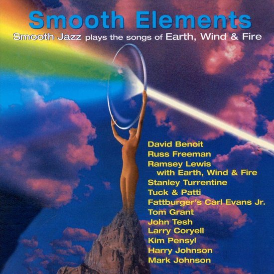 Albumhoes: 'Smooth Elements' Smooth Jazz speelt liedjes van Earth, Wind & Fire, met namen van artiesten.