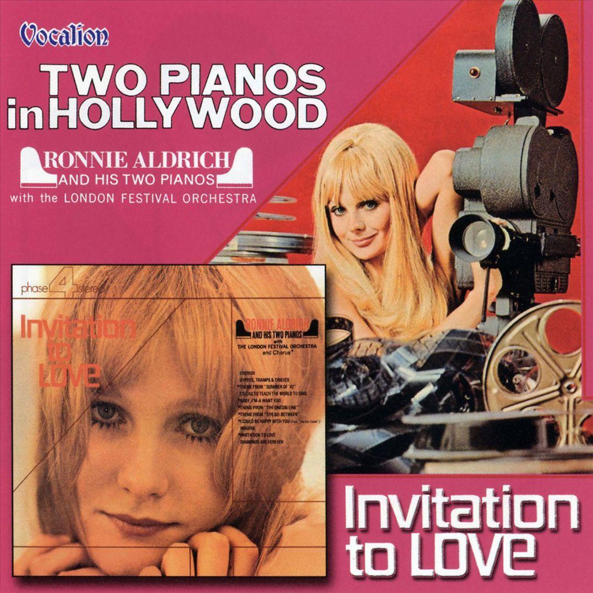 Afbeelding van product Two Pianos In Hollywood & Invitatio  - Ronnie & His Two Pianos Aldrich