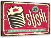 Schilderij Uithangbord Sushi, 2 maten, rood/beige/groen