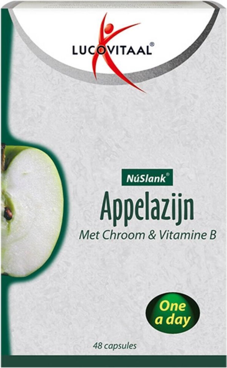 Lucovitaal NuSlank Afslanksupplement - Appel & Chroom - 48 capsules - Lucovitaal