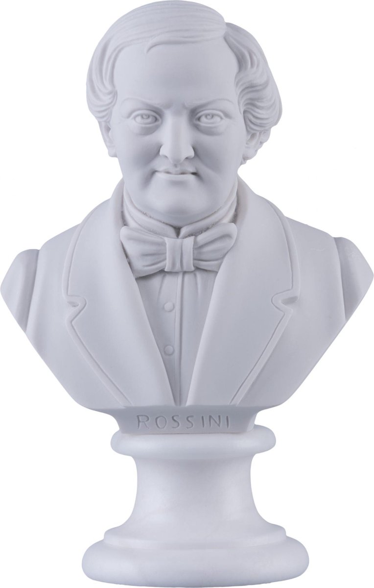 Music Gifts - Albast borstbeeld Rossini - 30 cm