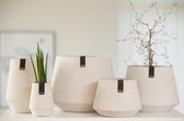 OOhh duurzame paper pot - Tokyo grijs S - Set van 2 stuks - 13x13 cm