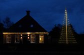 Vlaggenmast Kerstboomverlichting - 800 LED - Lengte 8 m - 3D - TÜV En KEMA Gekeurd - Warmwit