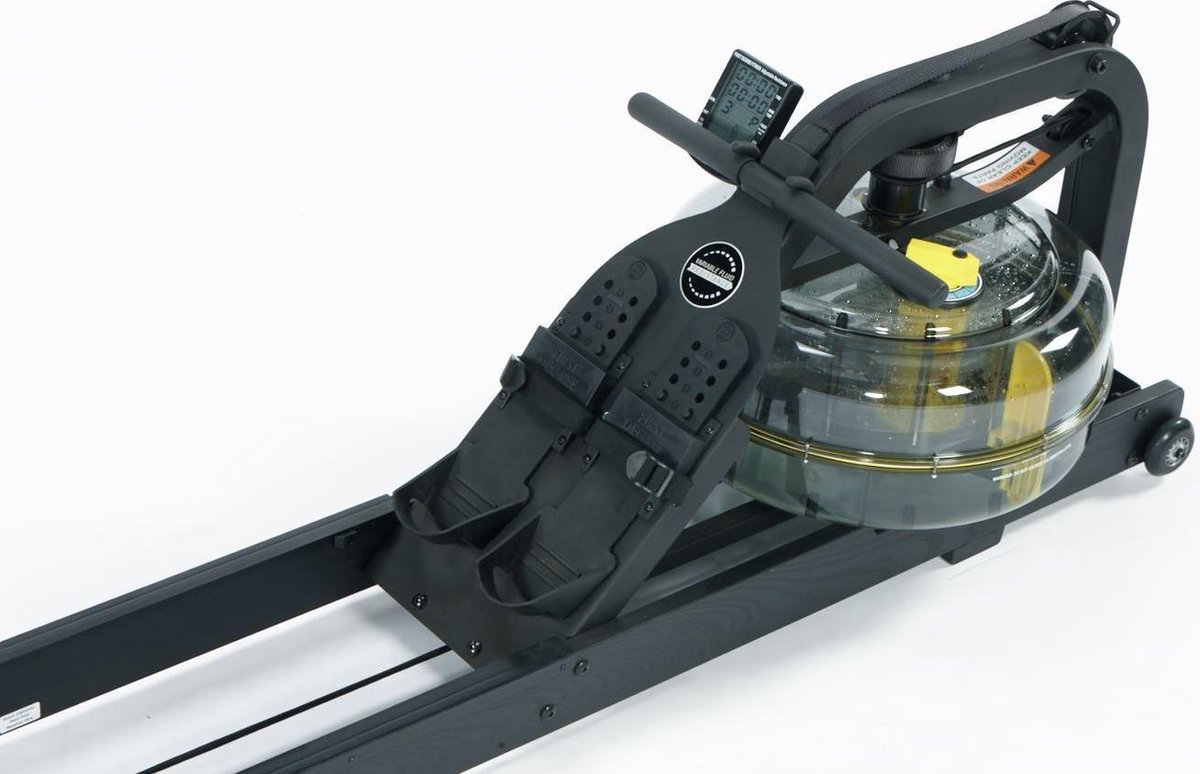 Afbeelding 3 van Fluid Rower Apollo Plus Black Roeimachine met 4 weerstanden - Roeiapparaat voor thuis - Verstelbaar - Water weerstand - Inclusief hartslagfunctie