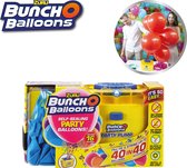 Bunch O Balloons Kit – 16 blauwe ballonnen met elektrische pomp – zelfsluitende ballonnen, feestversiering, ballonnentros