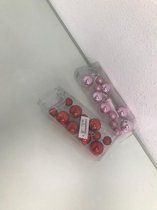 Kerstballen - 2 sets - rood en roze - LED