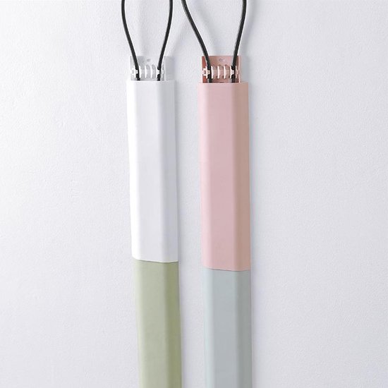 Zelfklevende Kabelgoot- Kabel Opberger - Kabelmanagement - Kabelhouder voor Bureau en TV - Kabelbeschermer - Kabel Organiser - Kabelbrug - Kabelbinders - Lumi Cablehider (Wit)