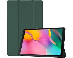 Hoesje - Geschikt voor Samsung Galaxy Tab A 10.1 (2019) - Dun & Stevig - Hardcover Book Case - Trifold Bookcase Hoes - Hard Cover - Tablethoes - Donkergroen