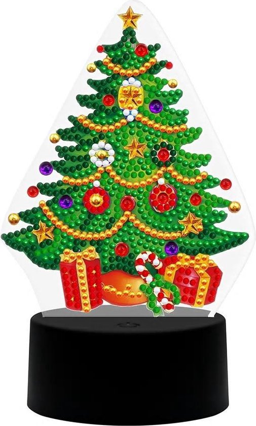 Diamond Painting "JobaStores®" 3D Illusie Lamp Kerst (Kerstboom) | bol.com