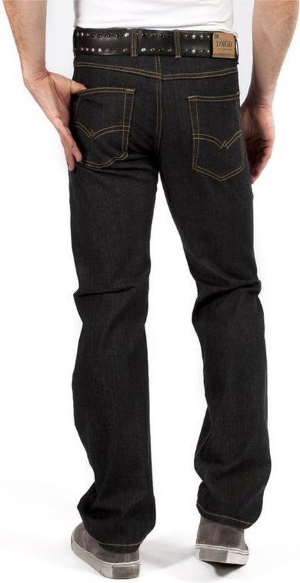 DJX Heren Jeans Model 121 stretch Regular - Kleur: Blackstone - Maat:
