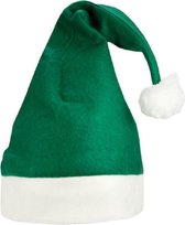50 Kerstmutsen - one size fits all - GROEN - WIT