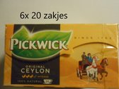 Pickwick thee -  Ceylon - multipak 6x 20 zakjes