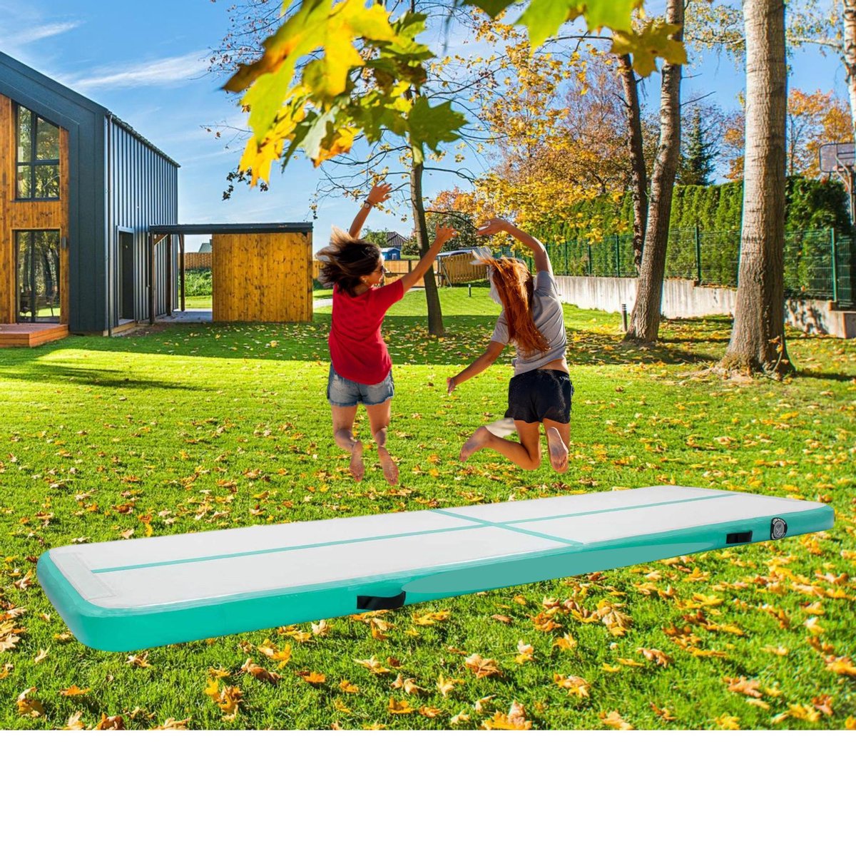 AirTrack Advanced XL Turnmat Gymnastiek mat 4 meter Mintgroen