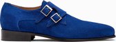 Paulo Bellini Buckle Shoe Ferrara Suede Cobalt