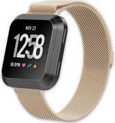 Eyzo Fitbit Versa, Versa light en Versa 2 Band - Roestvrijstaal - Champagnekleur - Small