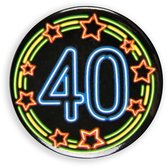 Slinger Hoera 40 jaar Neon + Button 40 jaar