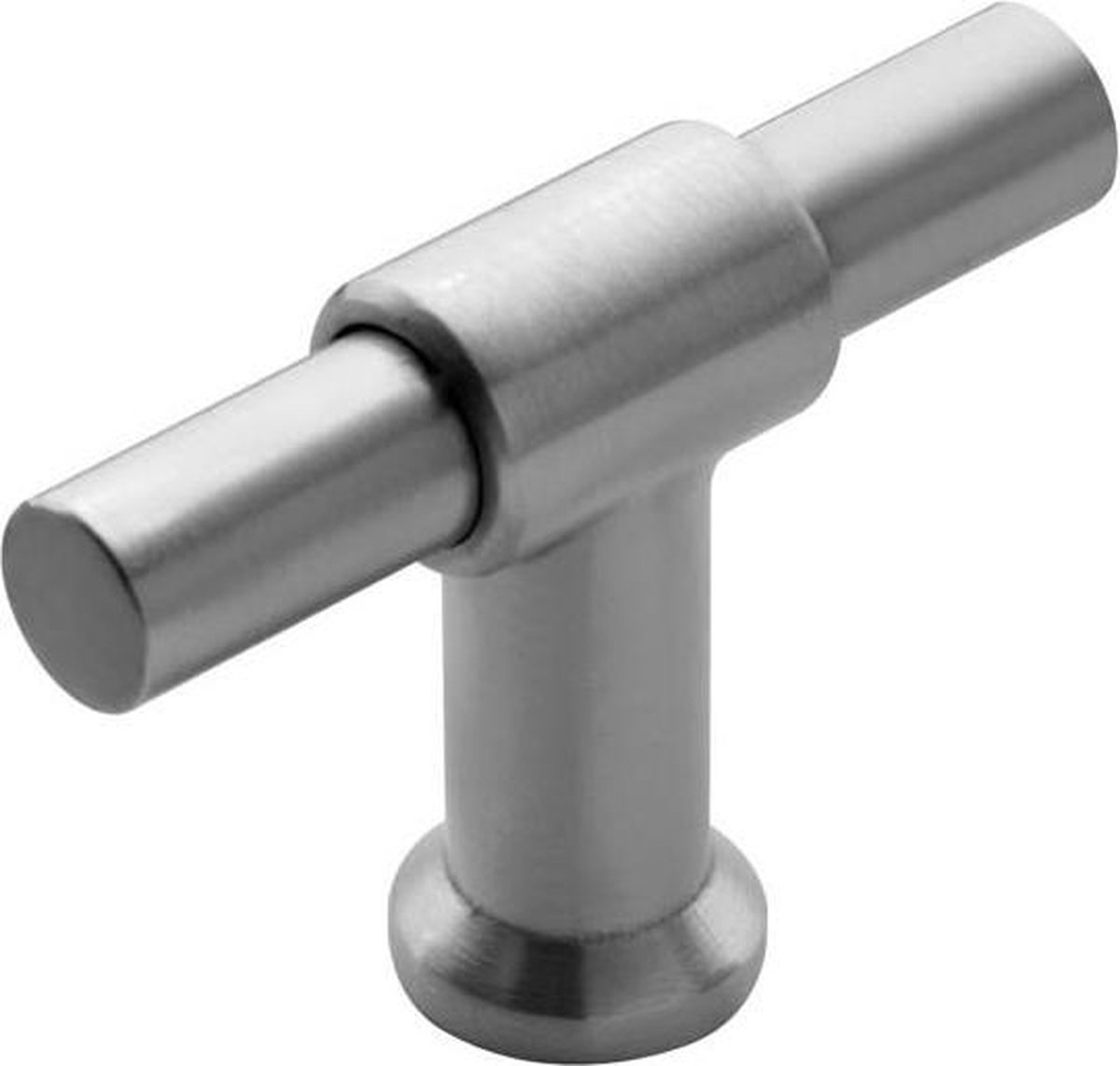 Intersteel Meubelknop T vorm 20mm recht recht rvs geborsteld