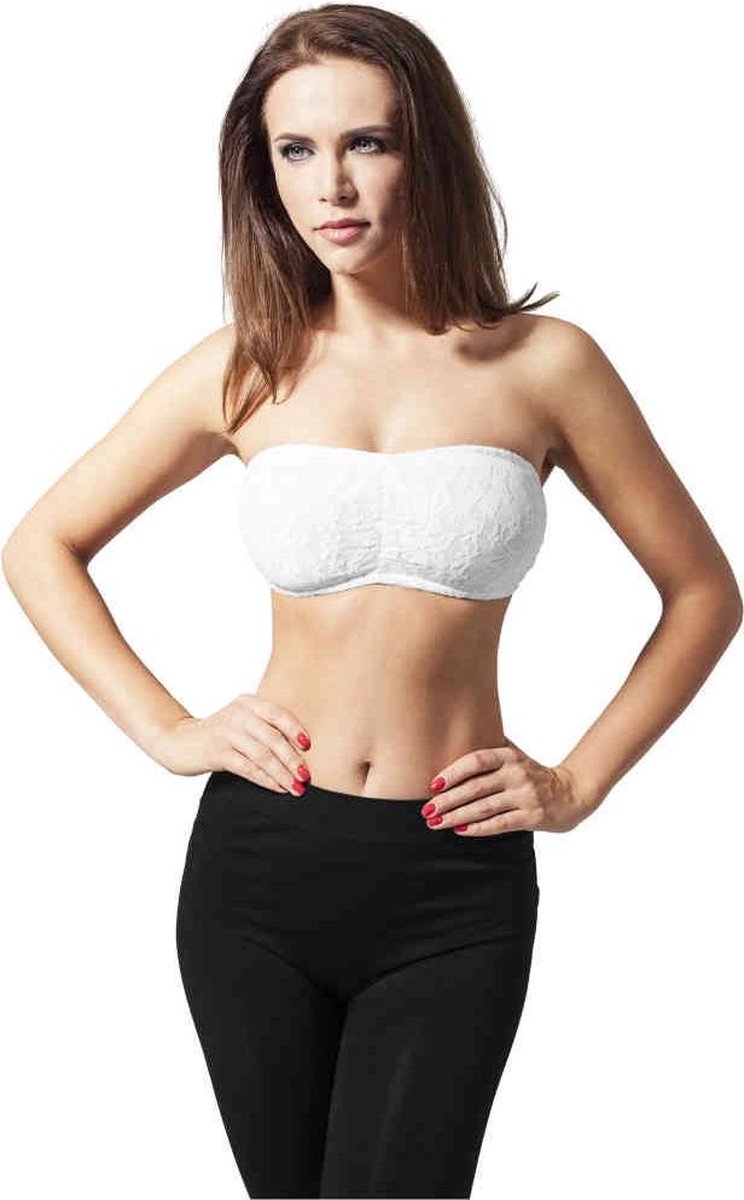 Ladies Laces Bandeau in kleur in Wit