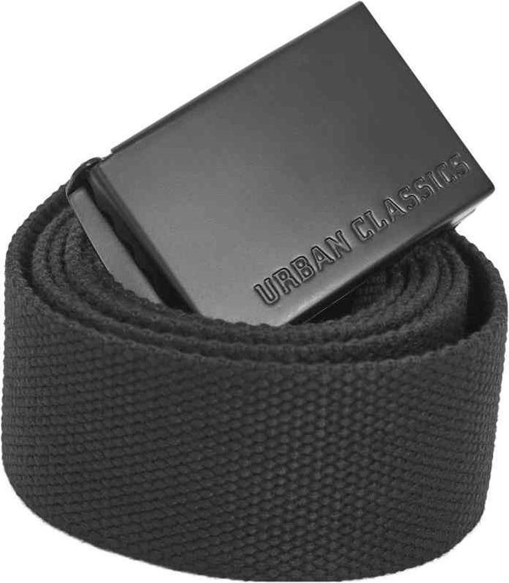 Urban Classics - Basic Canvas riem - Zwart